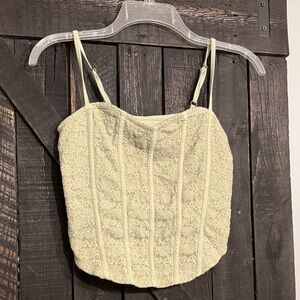 Sage Lace Design Top